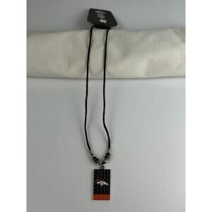 Siskiyou NFL Denver Broncos Diamond Plate Rope Necklace Pendant Team Logo NEW